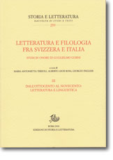 Letteratura e filologia Vol3